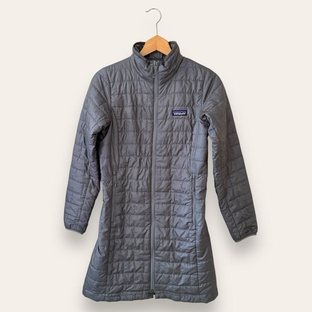 Patagonia Nano Puff Parka Gray Size Extra Small Women’s Long Puffer Jacket